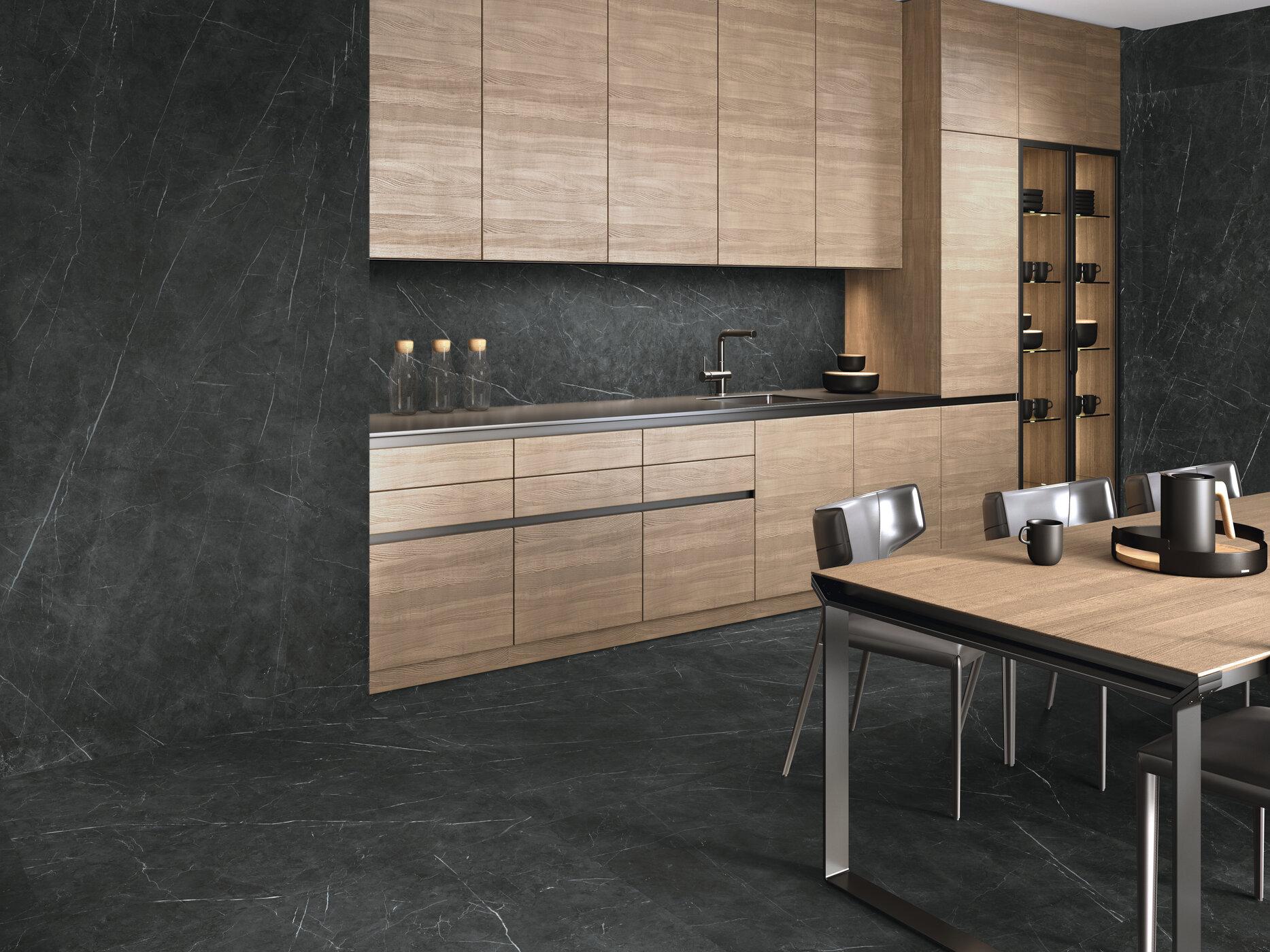 Tessino Black Natural Porcelain Tile – 60x120 Matt Finish | Modern Stone Look