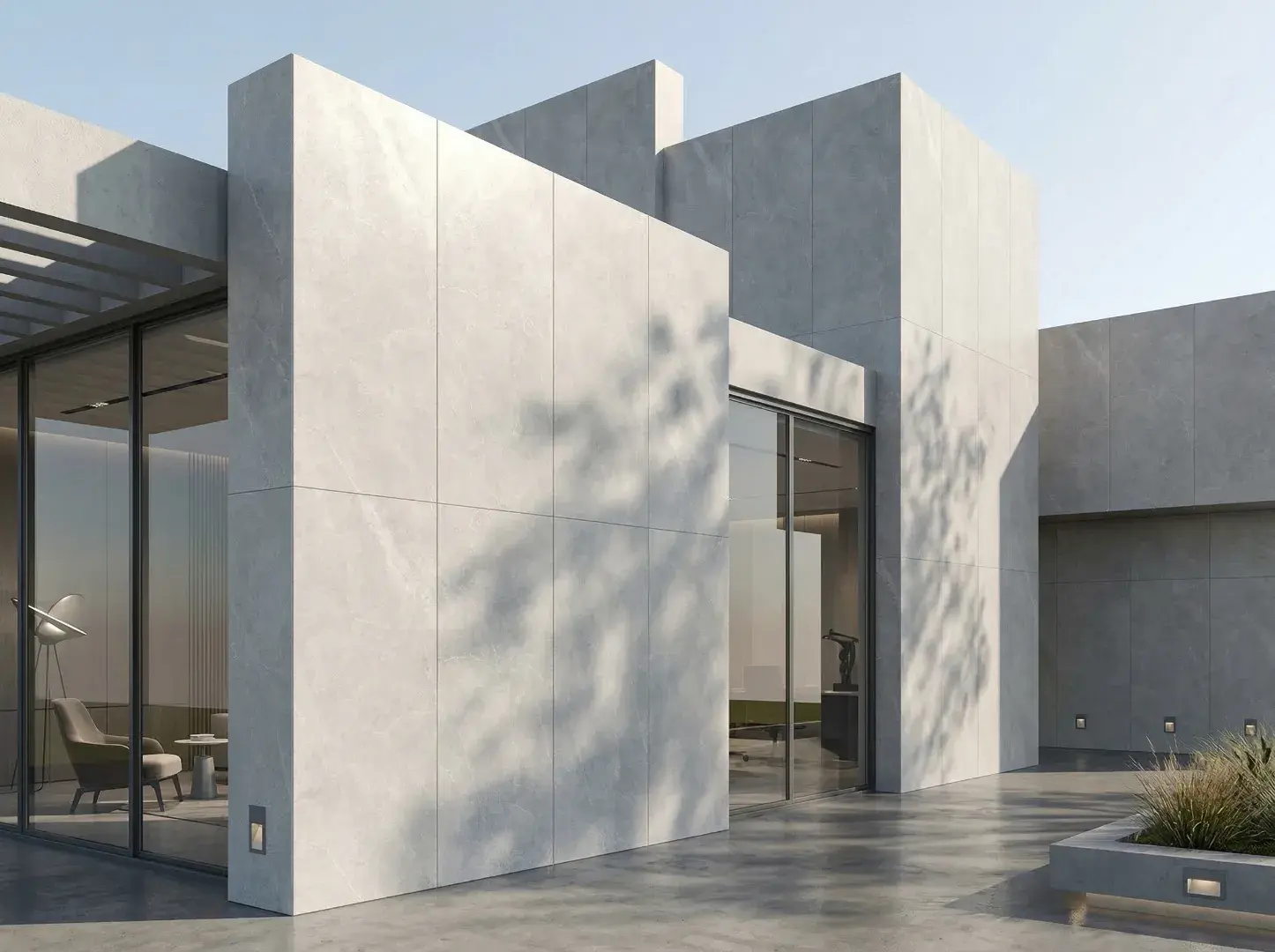 Portland Grey Slab | Modern Grey Natural Stone for Luxury Interiors