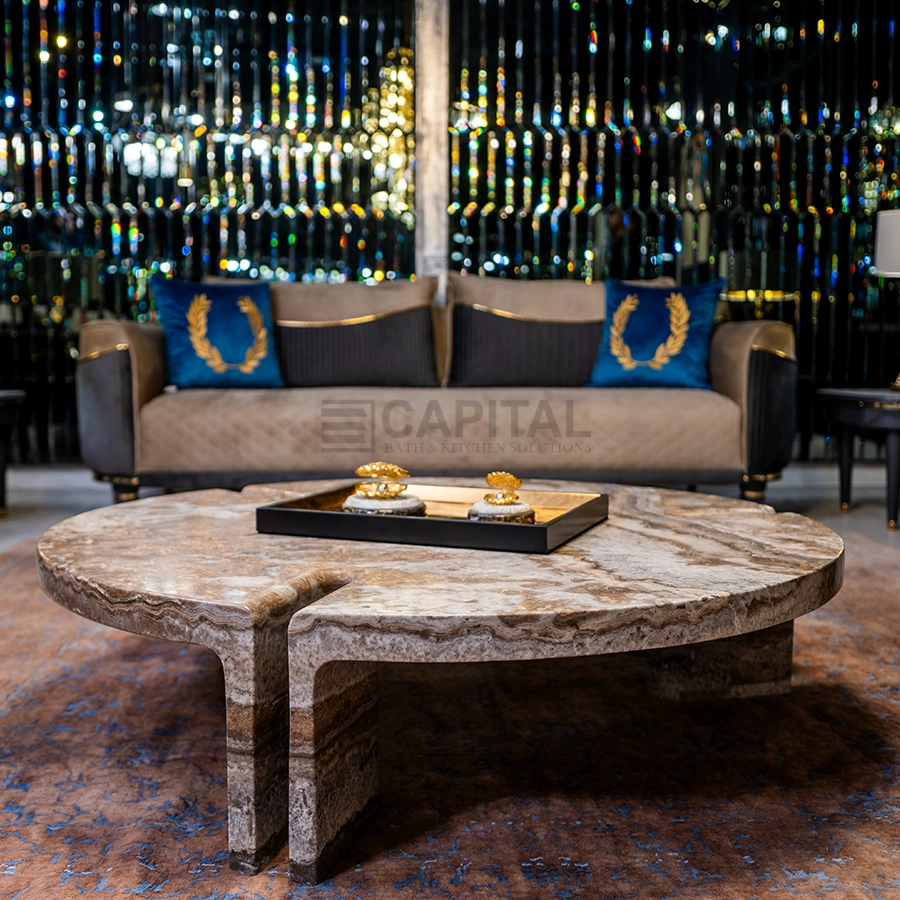 Coffee Table Marble Canyon Real