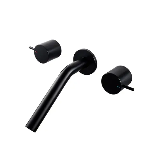Wall mounted double handle faucet