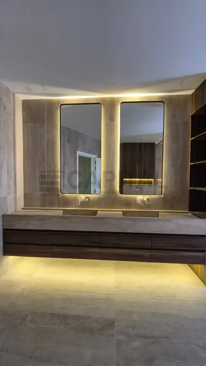 Double LED Bathroom Mirrors – Twin Vanity Luxury Mirror Set 