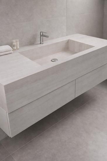 Ivory Porcelain  Basin Counter 