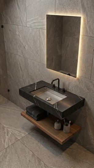 Modern Integrated Porcelain Basin Counter
