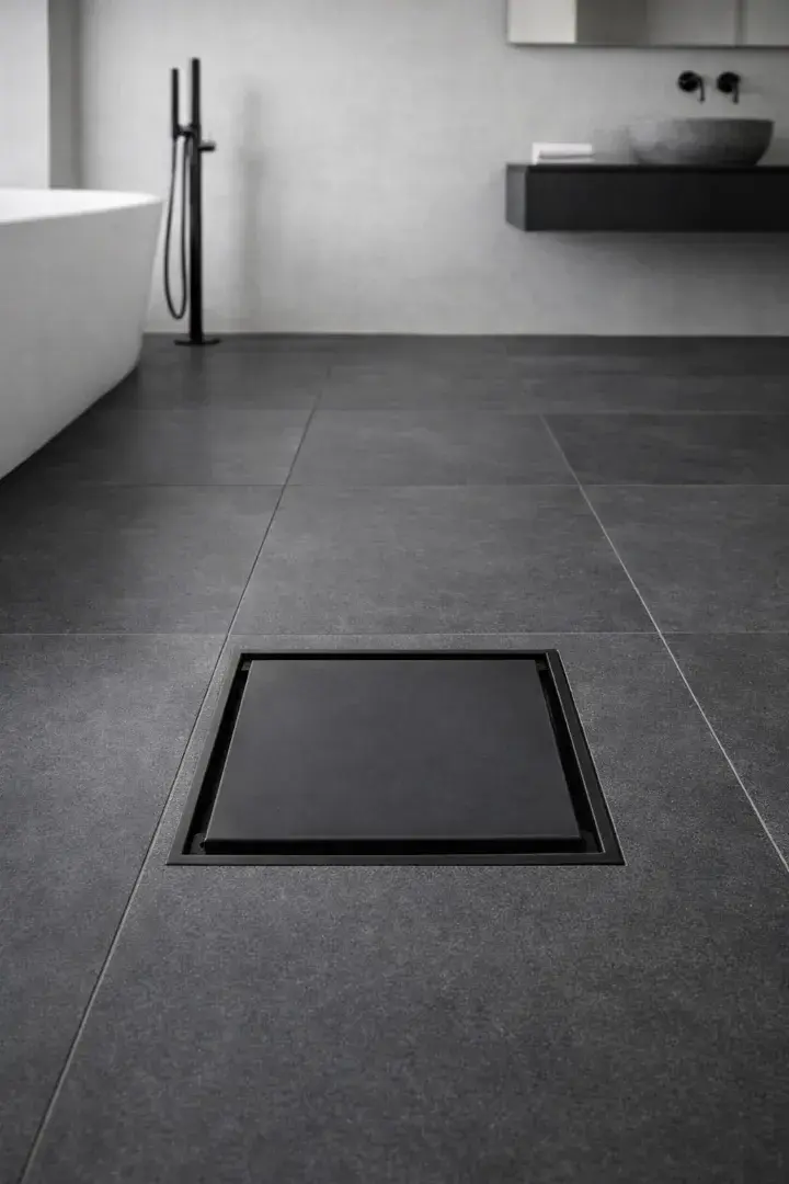 Hidden Floor Drain Cover for Bathroom | Invisible Modern Drain with Anti-odour Trap