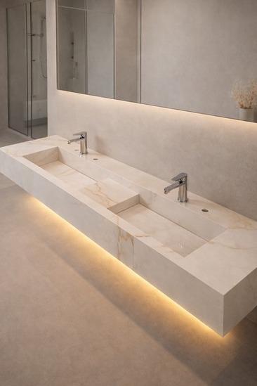 Calacatta Double Basin Counter