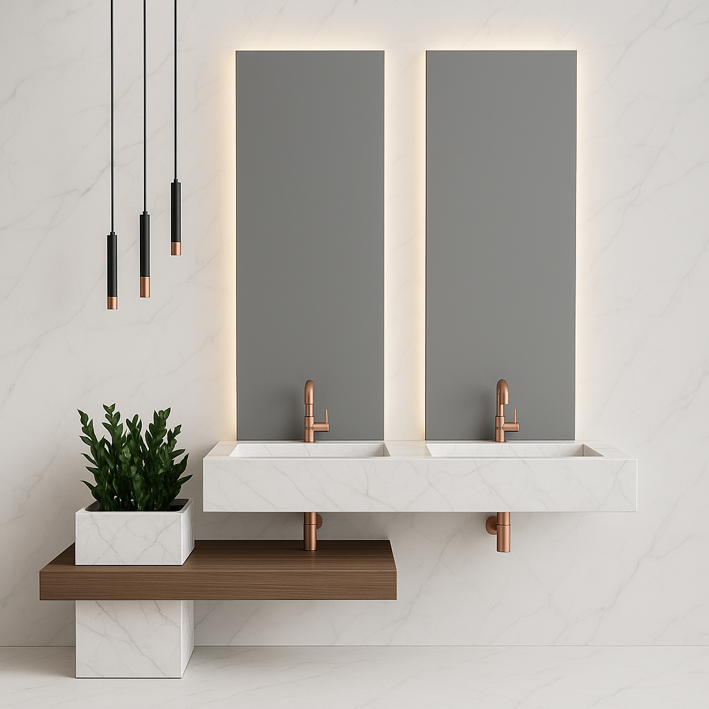 Double Basin Counter Concept- Porcelain 