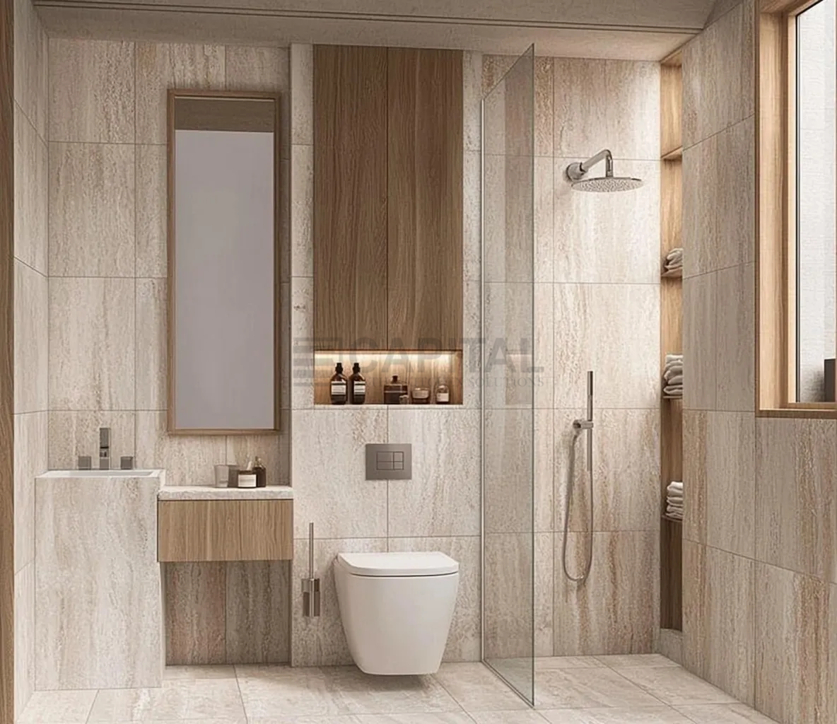 مفهوم تصميم مبتكر للكونتر المصنوع من البورسلين