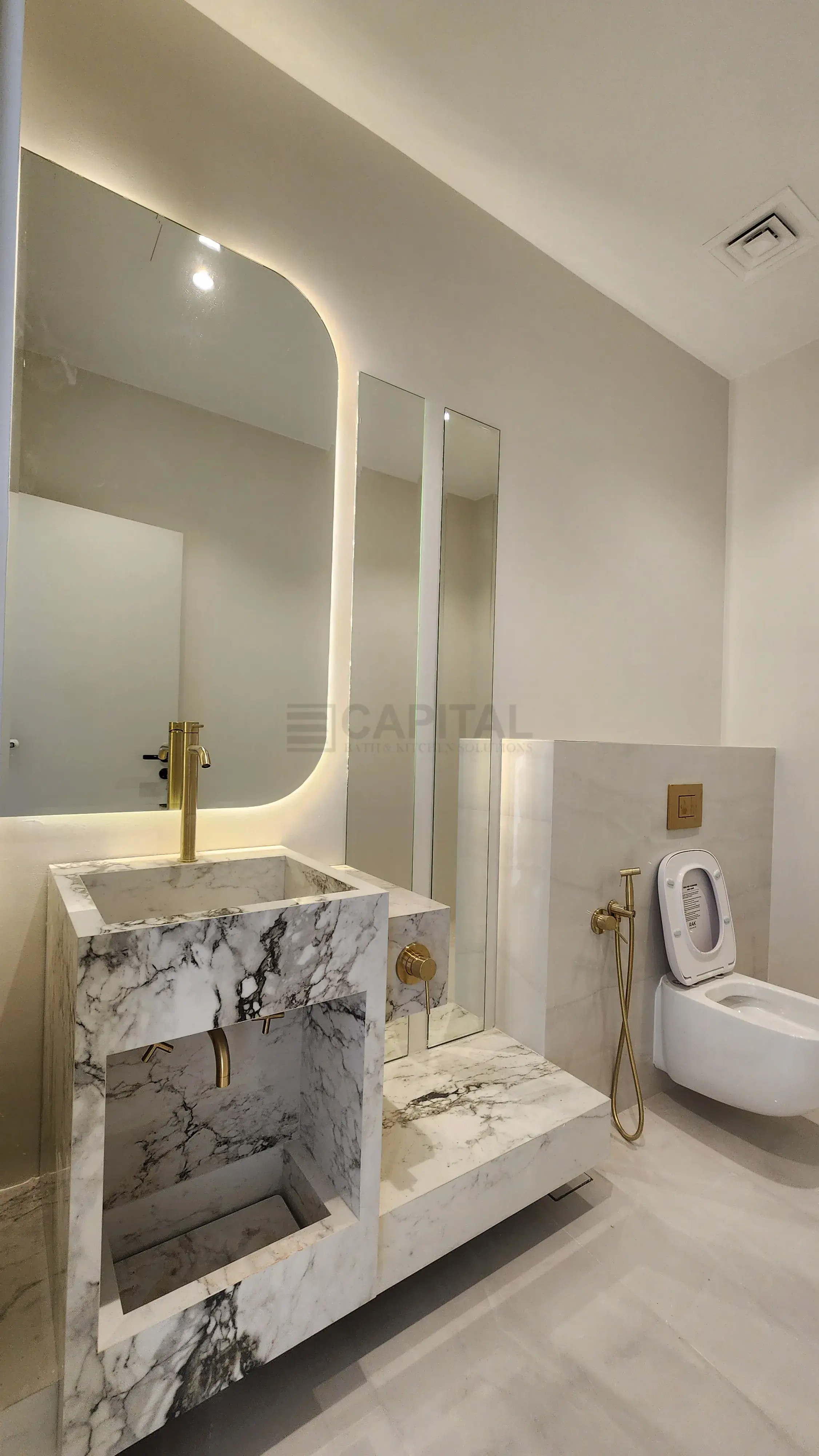 Cantilevered Undermount Shelf Console  Art Line 360