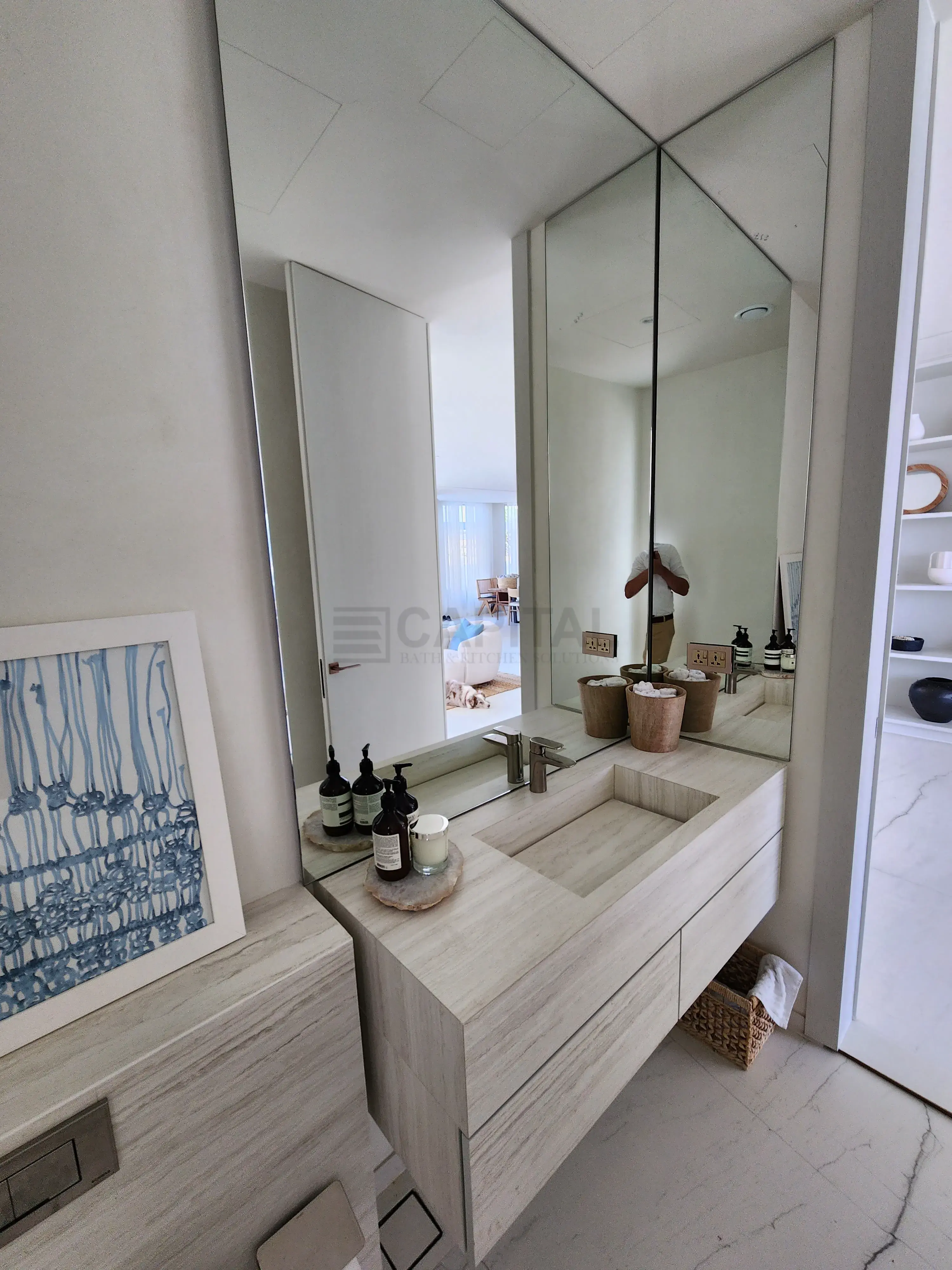 Solo Series Textured Monolithic Block Vanity 