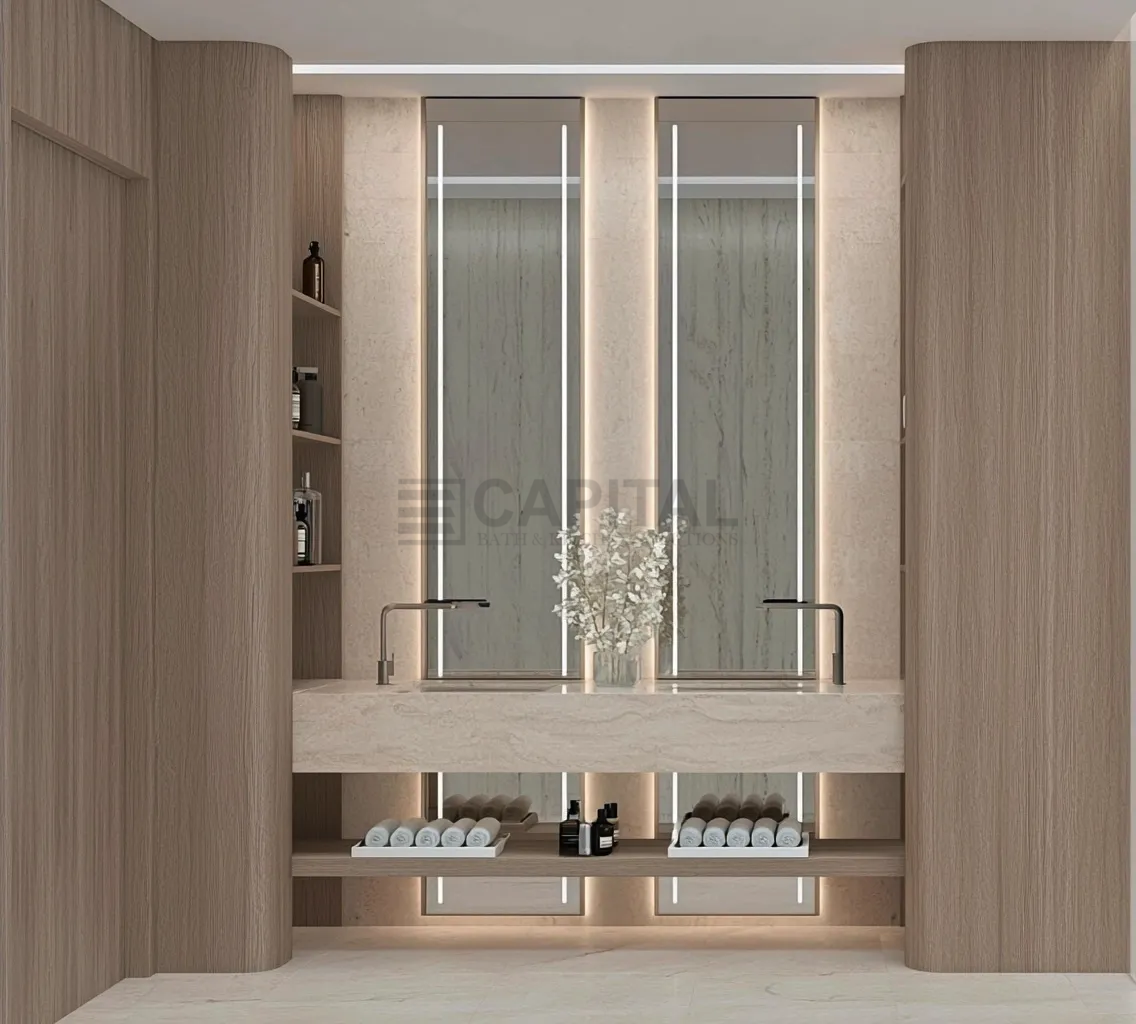 مفهوم تصميم مبتكر للكونتر المصنوع من البورسلين