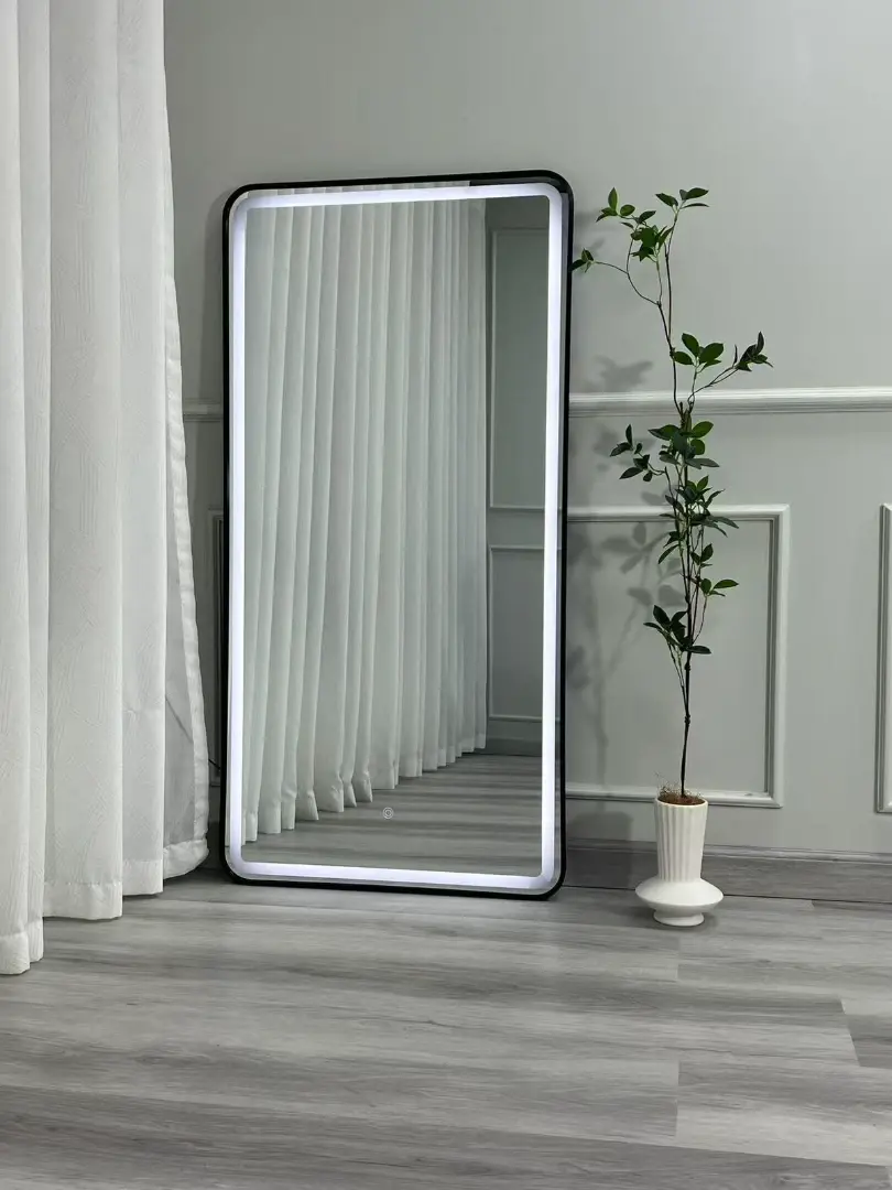 Full Length LED Backlit Floor Mirror with Frame