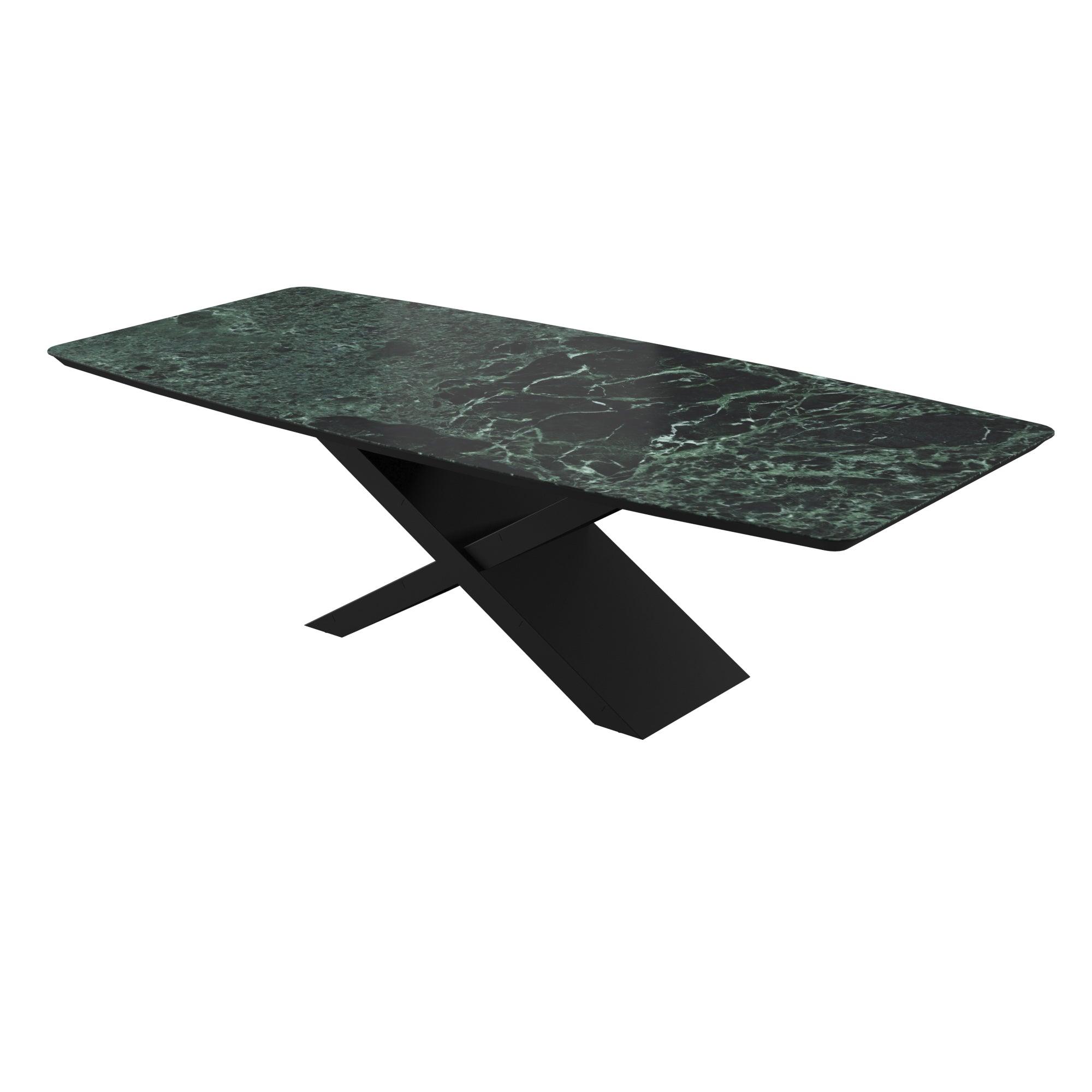 Prada green dining table top made of sintered  stone 3D