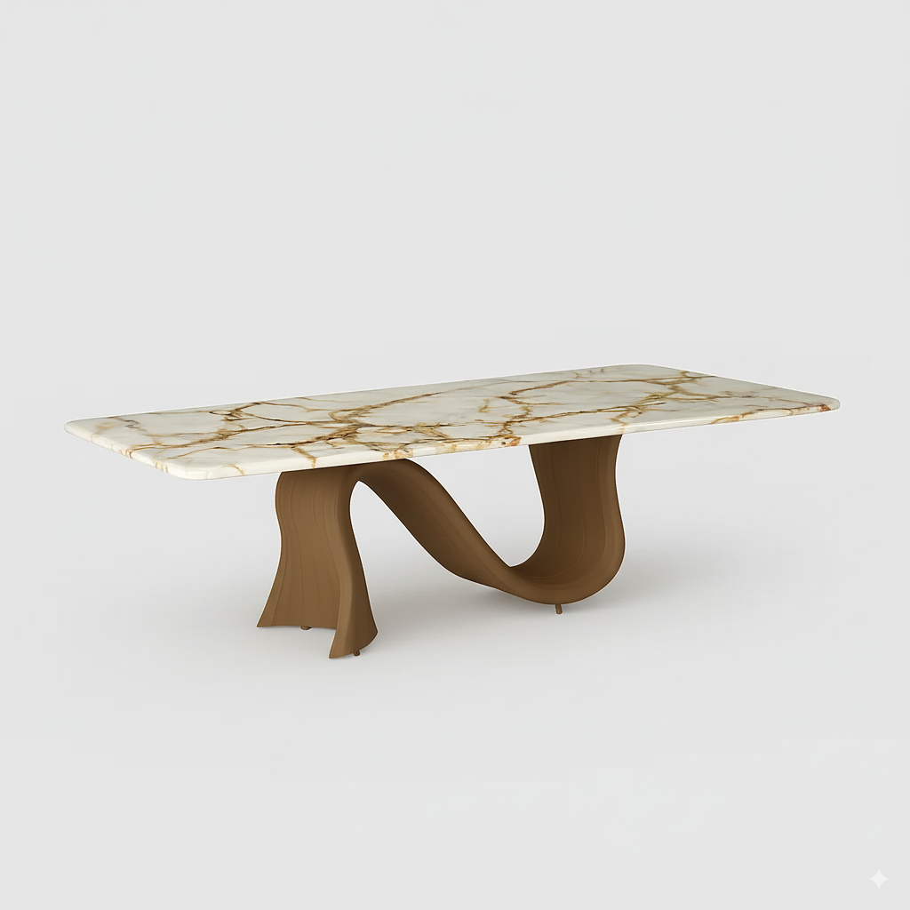 Elegant Marble Dining Table for Living & Dining Rooms 3D