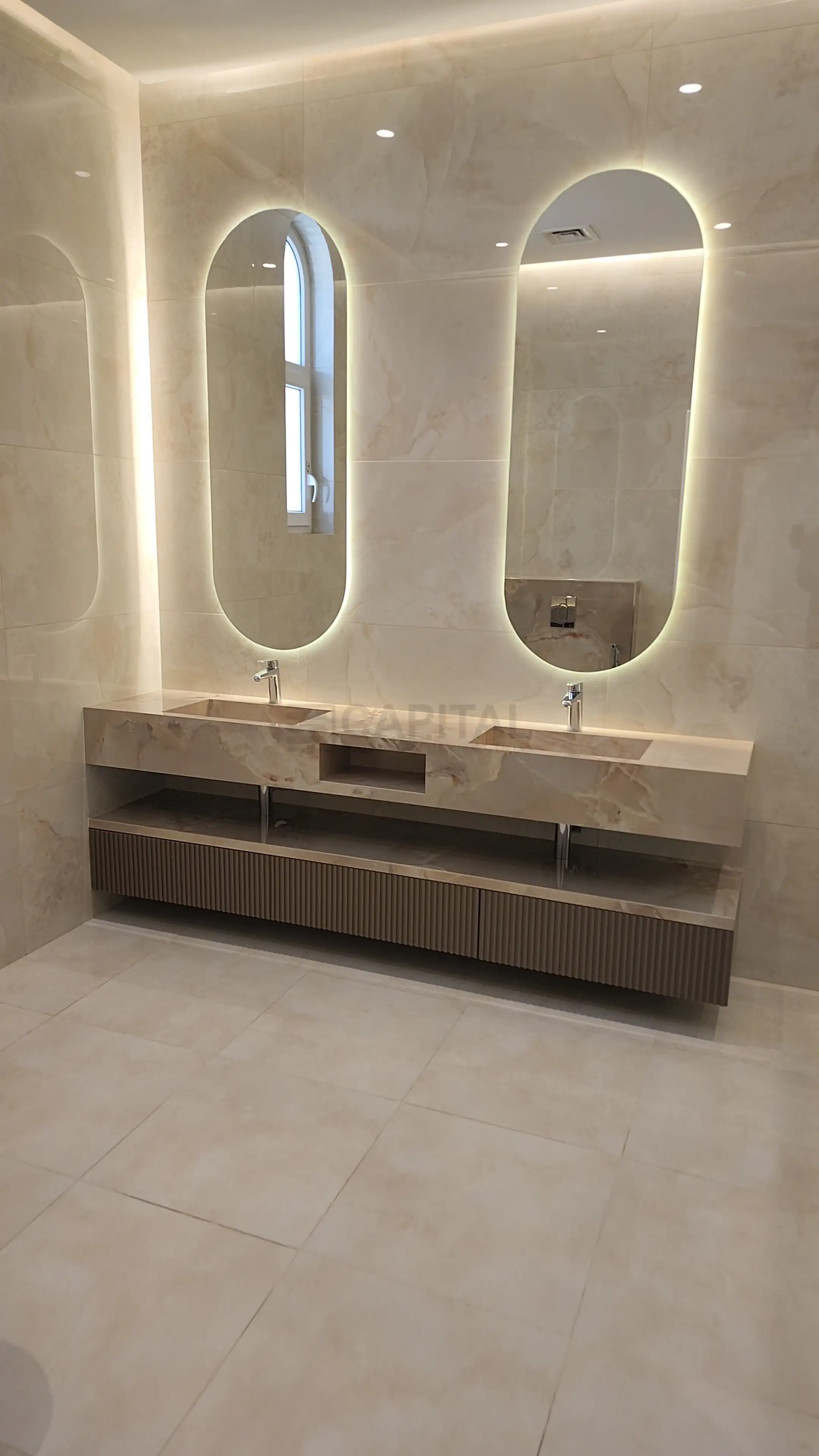 Al Khawaneej Master Bathroom - Double Vanity