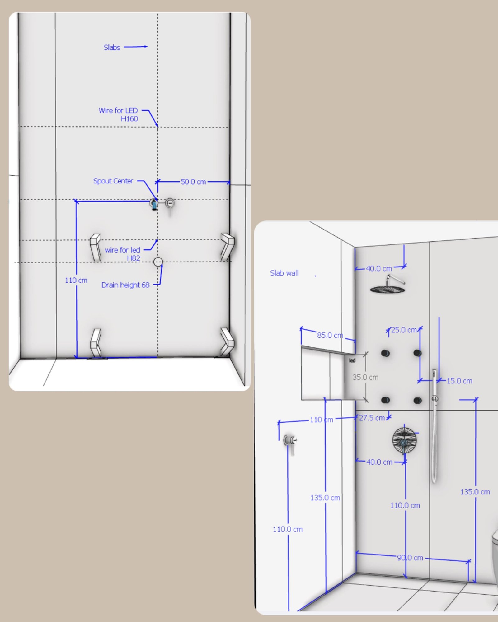 D1 Tower Guest Bathroom Shop Drawing