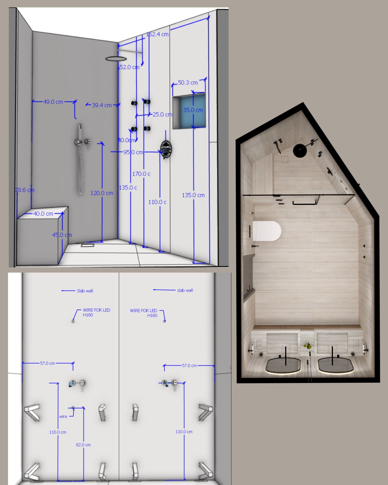 D1 Tower Master Bathroom Shop Drawing