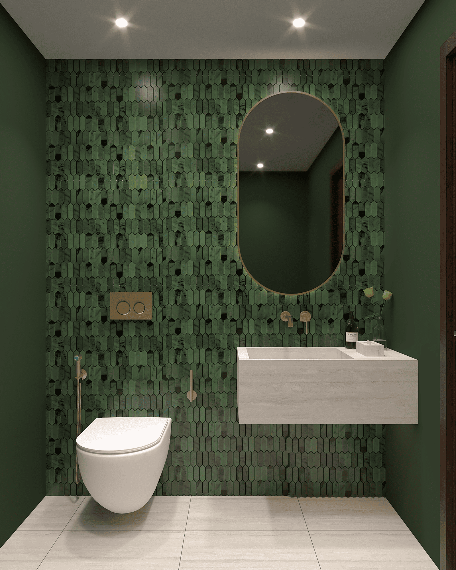 D1 Tower Powder Room View 1