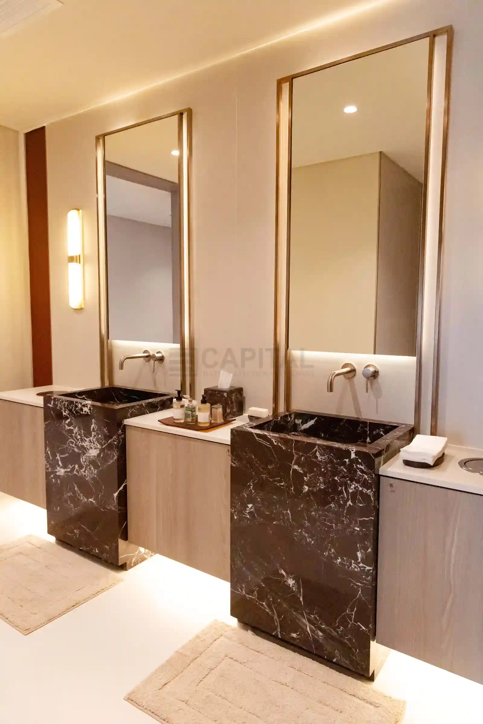 Nad Al Sheba Monolithic Porcelain Basin Front View
