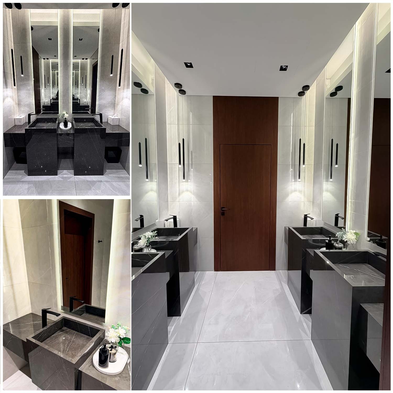 Majlis Bathroom Collage - Shakhbout City Villa