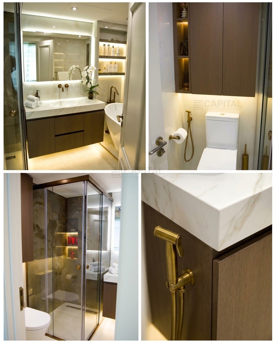 Master Bathroom Collage - Yelena Downtown Dubai